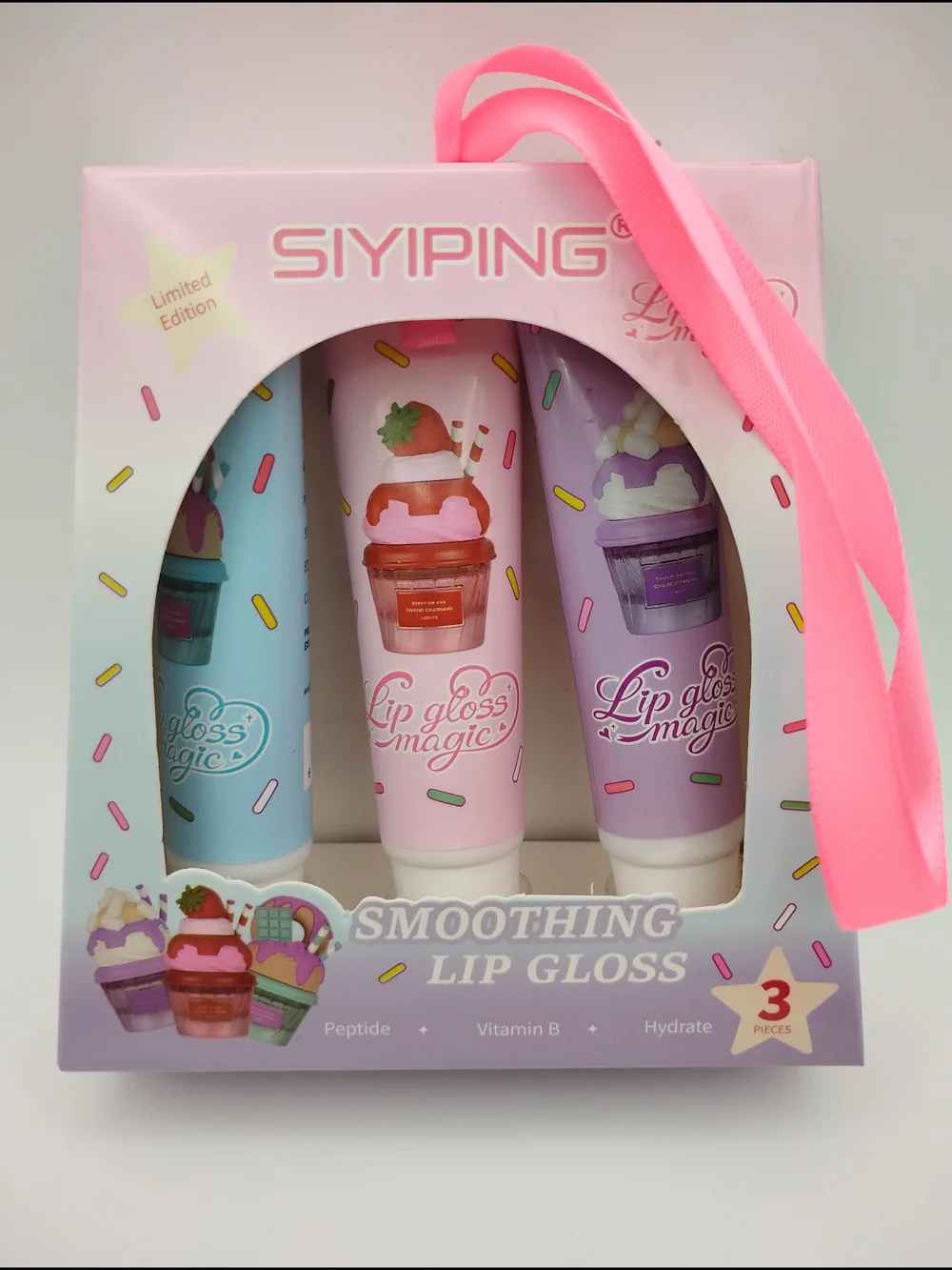 Siyiping Lip Gloss Magic Smoothing Lip Gloss Trio Special Edition